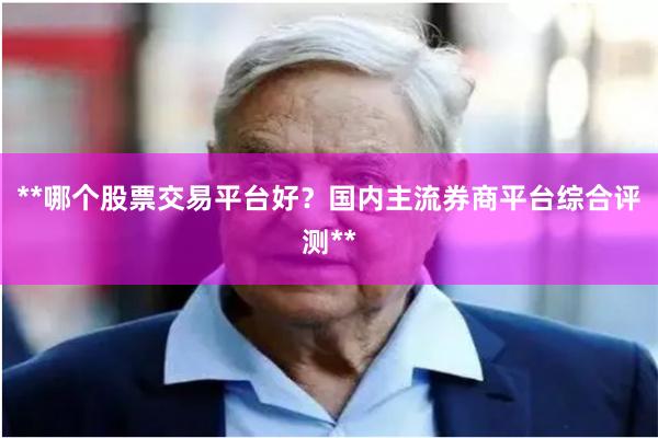 **哪个股票交易平台好？国内主流券商平台综合评测**
